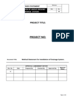 1.0 Method Statement Above Ground - Drainage System