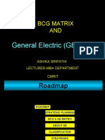 BCG Matrix AND: General Electric (GE) Matrix