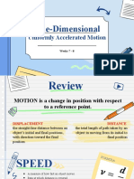 One-Dimensional: Uniformly Accelerated Motion