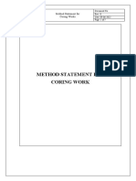 Method Statement For Coring Work