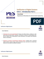 Verification of Digital Systems: Unit 1: Introduction Part 1