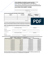 Surety Bond Application New Rate Jan 2015