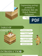 Engineering Geology Problems at Ambuclao Dam Site Bokod, Benguet, Philippines