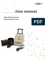 Instruction Manual: MSA 230 Polivalent Electrofusion Unit