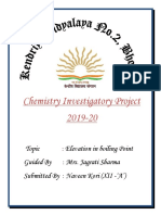 Chemistry Investigatory Project 2019-20