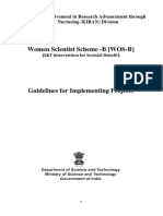 Women Scientist Scheme - B (WOS-B) : Knowledge Involvement in Research Advancement Through Nurturing (KIRAN) Division