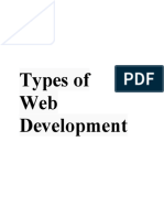 Types of Web Development