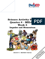 Science Activity Sheet Quarter 4 - MELC 3 Week 3: Impulse and Momentum