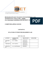 Python Programming Lab Manual