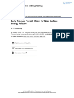 Early Time Air Fireball Model For Near Surface Energy Release