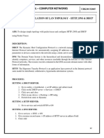 20Cs2008L - Computer Networks: Simulation of Lan Topology - HTTP, Dns & DHCP