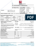 Policy Schedule - Motor Perfect (Comprehensve)