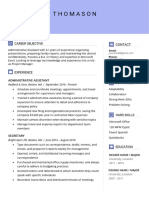 Stylish Resume Template Purple Blue