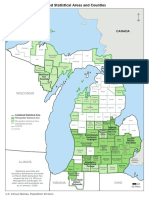 ' - MI - Michigan Metro Areas 2020 - Map - MSA - CSA - Metro - City - County - Michigan 2020 Core Based Statistical Areas and Counties