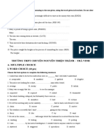 Trường Thpt Chuyên Nguyễn Thiện Thành - Trà Vinh A. Multiple Choice