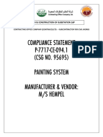 Compliance Statement For Ce-094.1 - Painting System