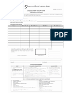 GSIS Form 9 - Check Delivery Receipt