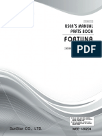 Fortuna: User ' 'S Manual Parts Book