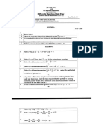 Differential Equations Model Paper