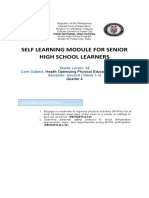 Self Learning Module For Senior High School Learners: Grade Levels: Core Subject: Semester: Second (Week 1-3)