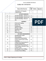 Expt. No Date Name of The Exercise No. Marks Signature 1. 3D Part Modeling 2