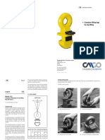 Container Lifting Lugs For Top Lifting: Operating Instructions