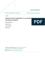 Episiotomy and Its Complications - A Cross Sectional Study in Seco