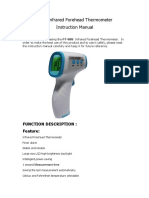 Infrared Forehead Thermometer Instruction Manual: Function Description: Feature