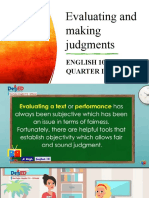 Evaluating and Making Judgments