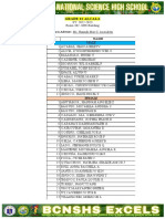 Grade 11 Alcala: No. Name Male Class Adviser: Ms. Hannah Mae C. Jacosalem