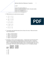 Math Contest Practice Test Grade 7