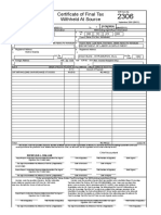 Certificate of Final Tax Withheld at Source: Abc Décor Centre