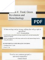 Lesson 4: Food, Green Revolution and Biotechnology