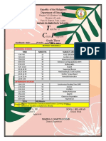 Grade 3 Class Program 2022-2023