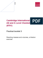 Cambridge International AS and A Level Chemistry (9701) Practical Booklet 3