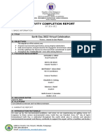 Activity Completion Report Earth Day