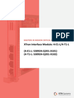 Xtran Interface Module: 4-E1-L/4-T1-L (4-E1-L: S30924-Q201-X101) (4-T1-L: S30924-Q201-X102)