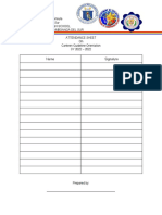 Attendance Sheet