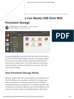 How To Create A Live Ubuntu USB Drive With Persistent Storage