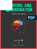 Control and Coordination Notes