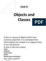 Java Unit 2 - Objects and Classes