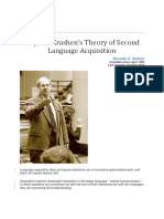 Stephen Krashen's Theory of Second Language Acquisition