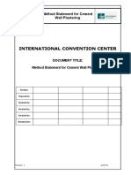 Method Statement For Cement Wall Plastering