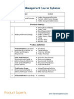 Product Management Course Syllabus 2018 11 2