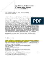 The Relationship Between Socioeconomic Status and Fine Motor Skills Among 6 Years Old Preschool Children