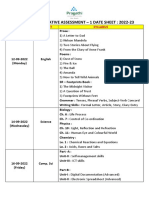 10-SA-1 Date Sheet