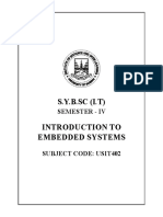 Introduction To Embedded System S.Y.B.sc.I.T Semester 4