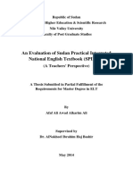 An Evaluation of Sudan Practical Integrated National English Textbook (SPINE 5)