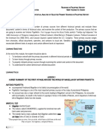 Module 2 Content and Contextual Analysis of Selected Primary Sources in Philippine History