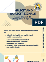 LESSON 6 - Implicit and Explicit SIgnals